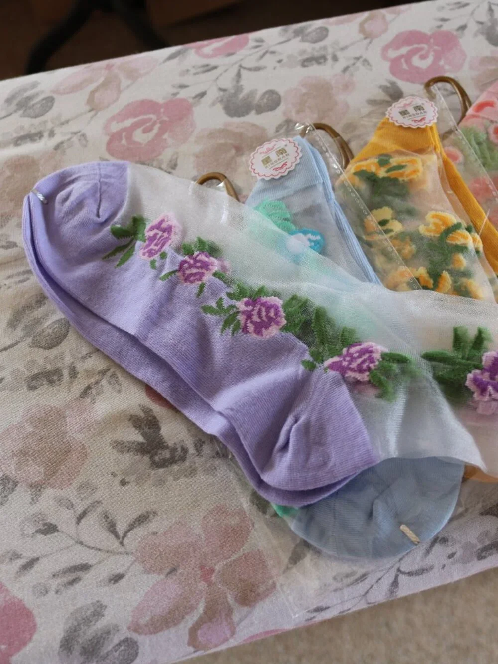 NWT Pretty sheer ladies dress socks.